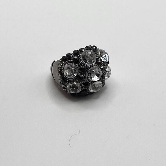 Chunky Darkle and Rhinestone Fashion Ring - Picture 2 of 4